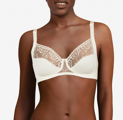 Extra Coverage Support Wireless Bra with Lace Cups